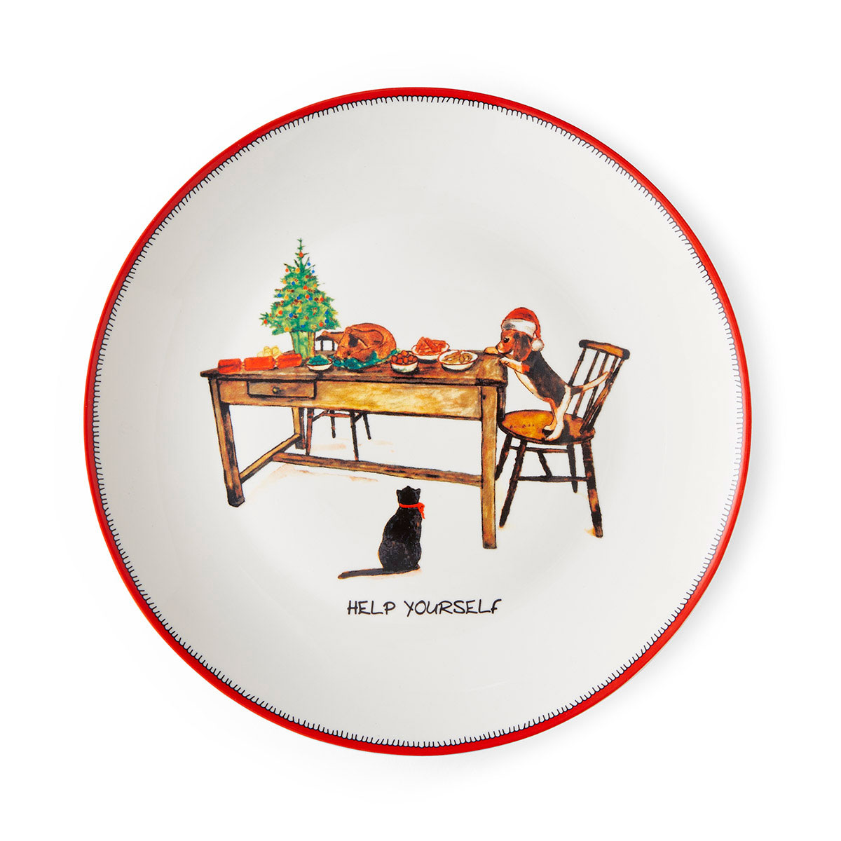 Kit Kemp Doodles Christmas 4 Cake Plates image number null